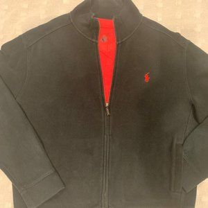 Ralph Lauren Polo men's black/red zipper cardigan